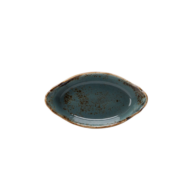 Plat à boucles ovales bleu craie, Bleu, L 8 po x l 4,50 po
