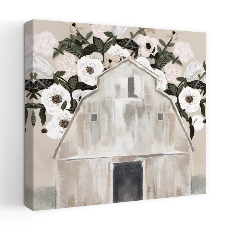 Maison de campagne moderne avec grange en fleur et grange, H 18 po x l 18 po