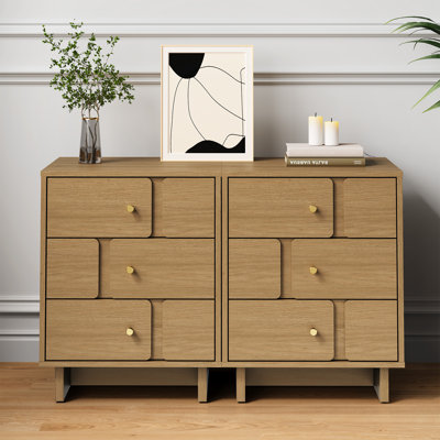 3-Drawer Nightstand Set Of 2