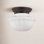 Maisie Single Light Glass Semi Flush Mount
