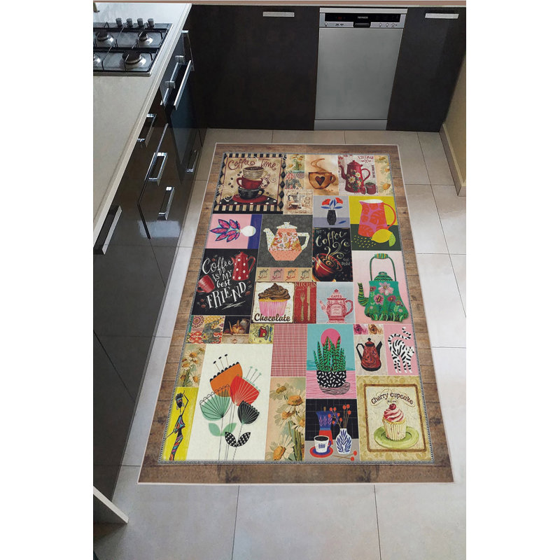 Eco-Friendly Non-Slip Area Rug, 4.6 x 7.2 Feet | 100% Polyester, Antibacterial, Machine Washable | 650 g/m², 0.16 in Pile Height, Digital Print | Perfect for Living Room, Bedroom, and High-Traffic Areas