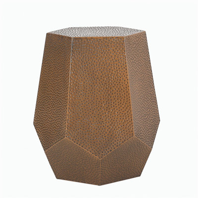 Table de bout en métal martelé | Idée de cadeau