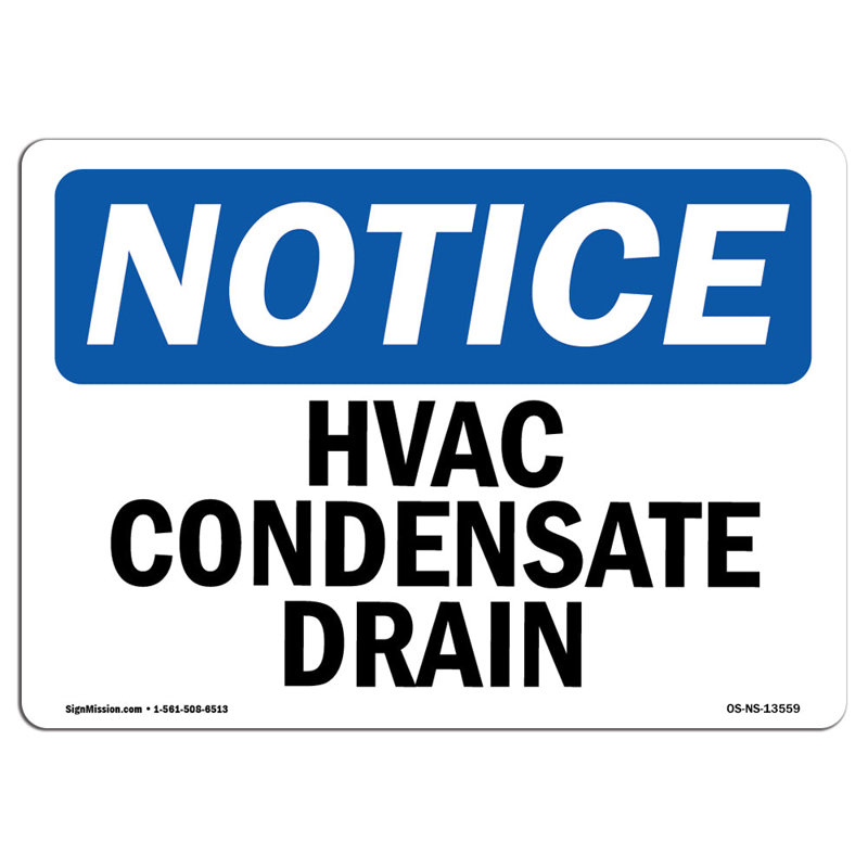 Plaque en aluminium pour drain de condensation Hvac 18 x 24