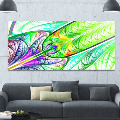 " Green Blue Fractal Stained Glass "
