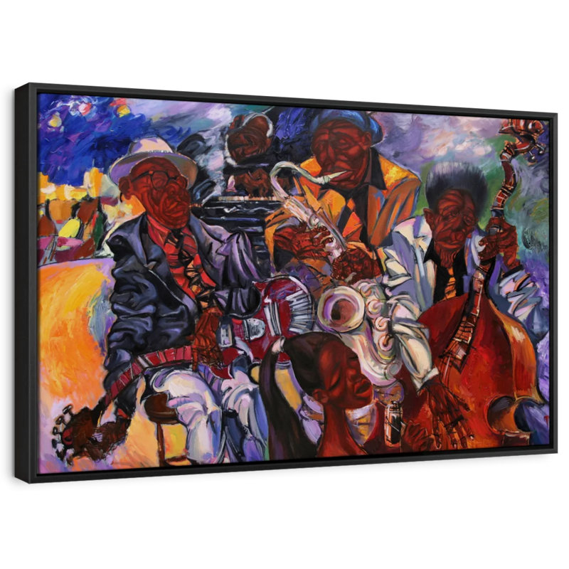 Reproduction d'art sur toile Jazz Band, H 25 po x l 37 po