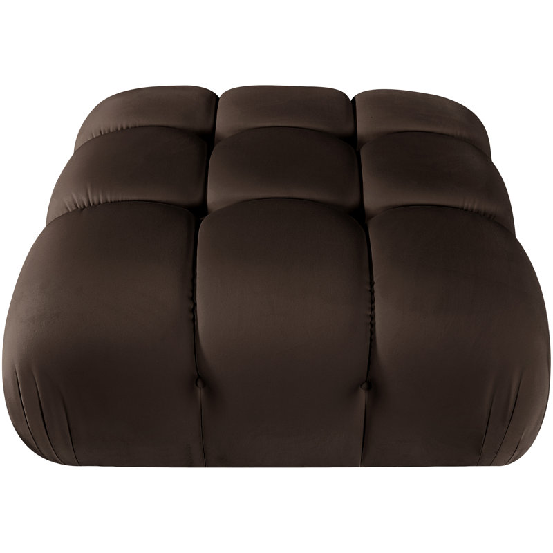 Repose-pieds modulaire Lindenwold, Velours brun