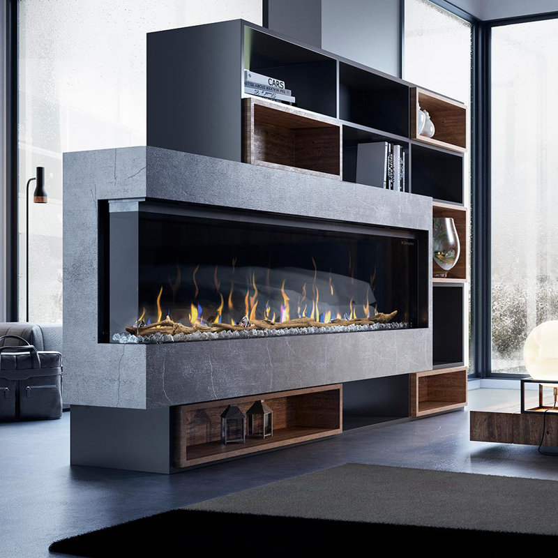 Dimplex Ignite XL Bold Linear 3-Sided Electric Fireplace, 23.9" H x 75.67" W x 12.1" D