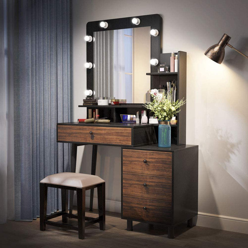 Ensemble coiffeuse avec miroir Manus