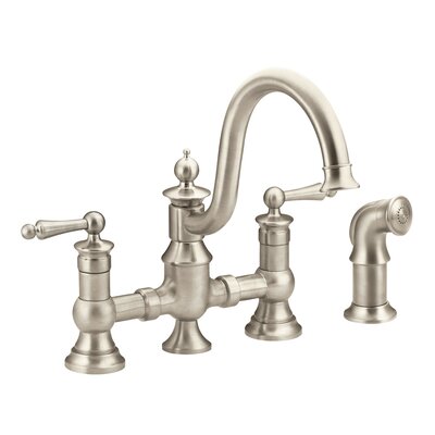 Waterhill Bar Faucet with Side Spray and Duralockâ¢ -  Moen, S713SRS