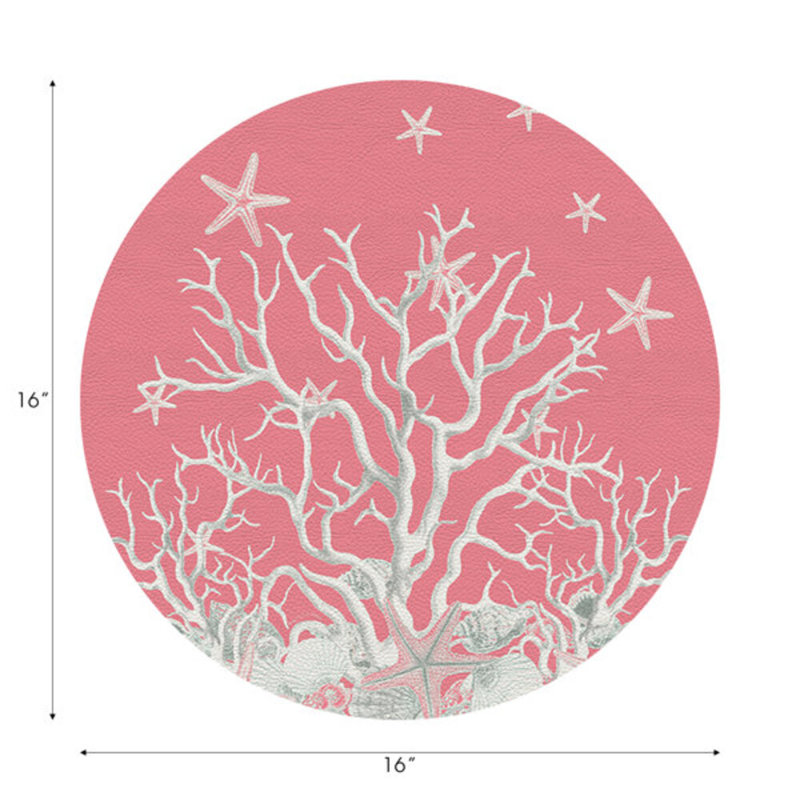 Napperon Coral Branch, Rose