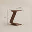 Table d'appoint moderne en forme de C 15 po avec roulettes