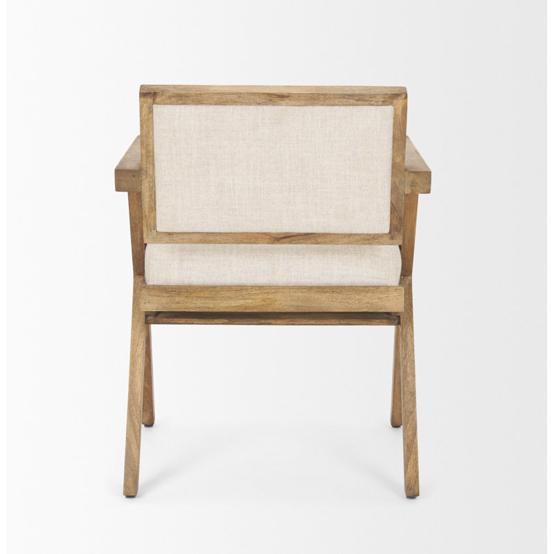 Desi 19.75'' H Linen Upholstered Arm Chair, Brown