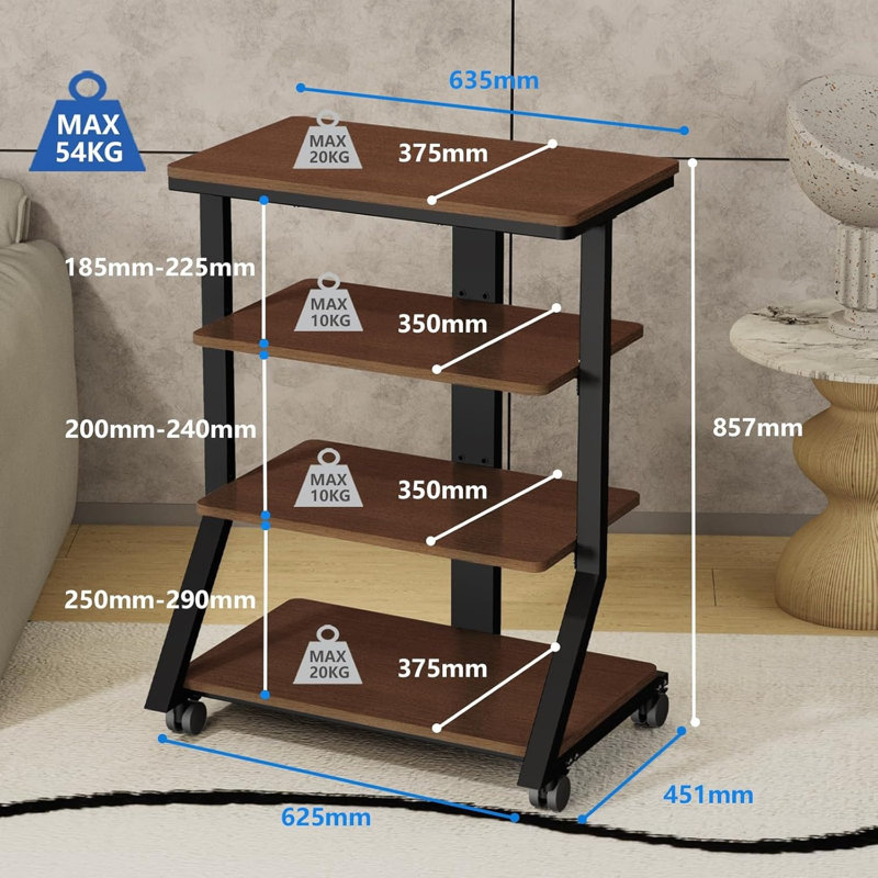 85.7cm H Media Shelves