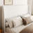 Linen Upholstered Platform Bed Frame with Wingback Headboard-1929131611-1929131609