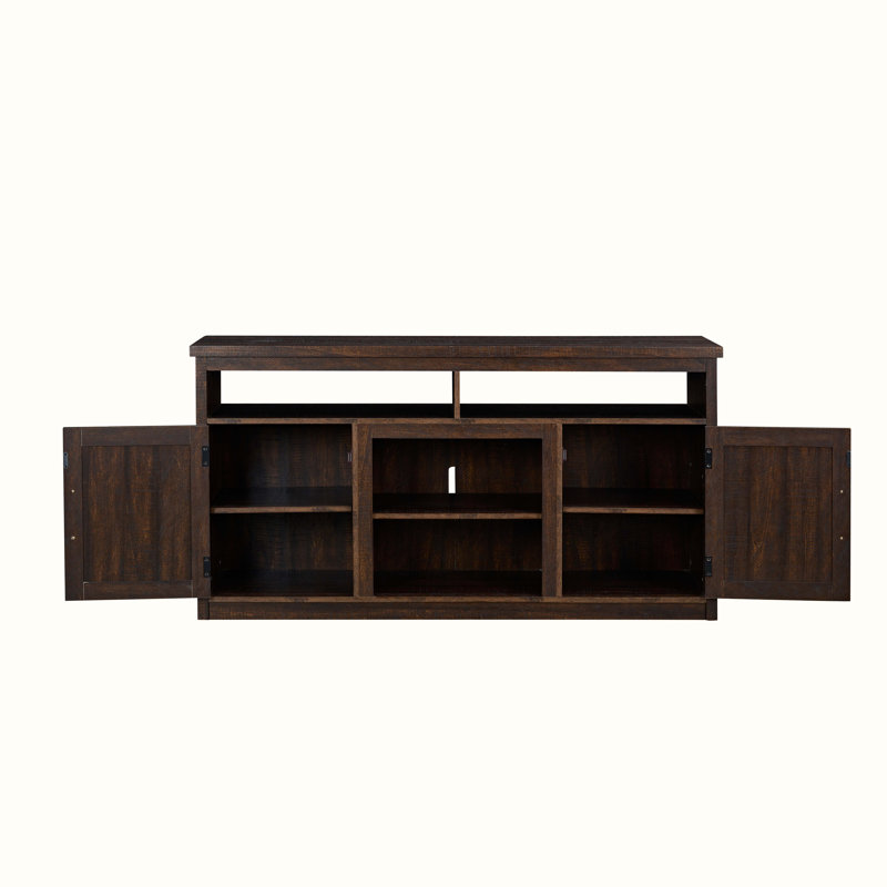 Crédence de rangement l 57,87 po Mahkaylah, Espresso, Non