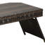 Table portative brune de style américain pliable pour le rangement, légère 7,21 lb, résistante aux intempéries, sans assemblage, 16 de large, et matériau de fabrication en acier