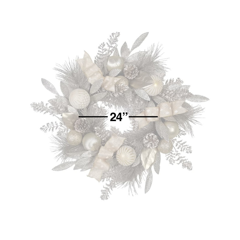 Faux Plastic 24'' Wreath