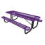 Table de pique-nique rectangulaire de 2,4 m (8 pi), perforée, texturée violette-1353690272-1353690287