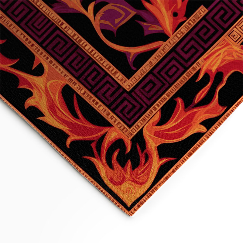 Victorian Halo Indoor And Outdoor Area Rug, Rectangle 5' x 7'