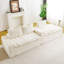 Canapé polyvalent en velours blanc tortue: méridienne convertible à deux places et à droite avec sièges en face à face, permutable entre la forme en L et la forme droite-1059929034-1062220578