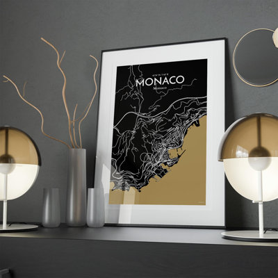 Monaco City Map, impression