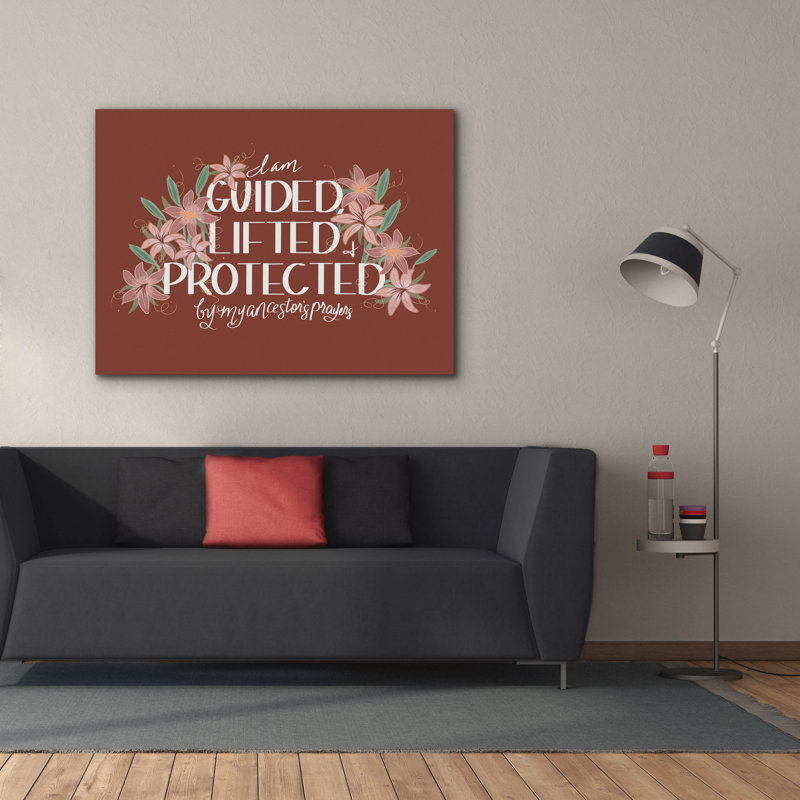 Art encadré sur toile, "Guidé soulevé protégé" par Marlee Ash Calligraphy & Design, 54 po x 40 po, H 40 po x l 54 po
