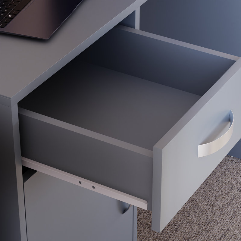 Muskoka Solid Wood Base Computer Desk, Grey
