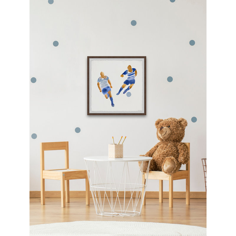 'Soccer Workout' Framed Print, 24" H x 24" W x 1.5" D