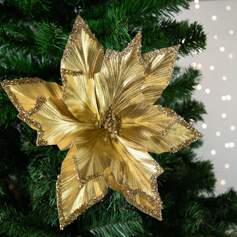 24'' Floral Fabric Pick, Gold
