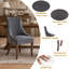 Ensemble de 2 chaises de salle à manger en bois massif, chaises de style rustique avec pieds en bois massif, chaises de cuisine rembourrées de style Mid-Century et chaises rembourrées convenant aux restaurants et aux cafés-440443717