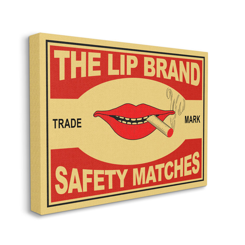 Crayon de sécurité The Lip Brand, H 36 po x l 48 po, Toile tendue