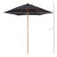 Kinser 2.5m Wood Garden Parasol Sun Shade with Vent 38mm Pole-15973120