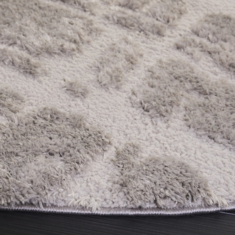 Comisha Shag 900 Performance Abstract Rug, Round 6'7"