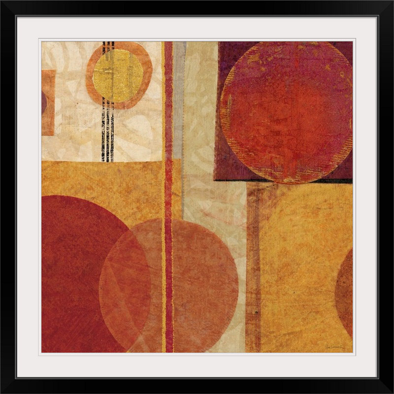 « i » par sue schlabach, reproduction d’art Geo Tea, H 24 po x l 24 po x P 1 po, Cadre noir