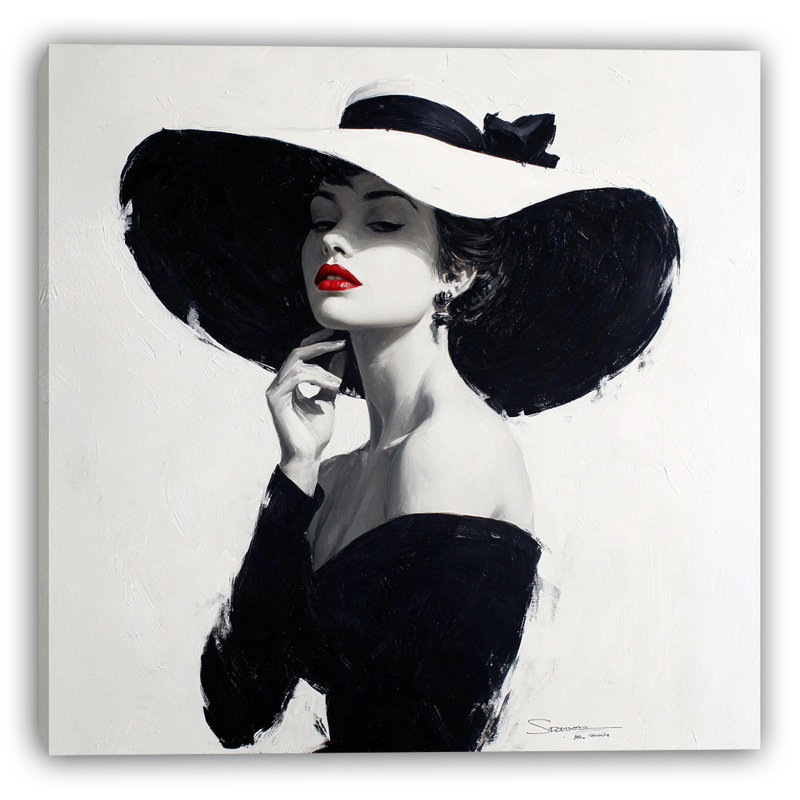 «Timeless Glamour Woman», art mural sur toile tendue