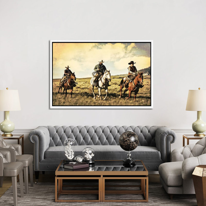 A Race For Home by Rhonda Thompson - Floater Frame Print on Canvas