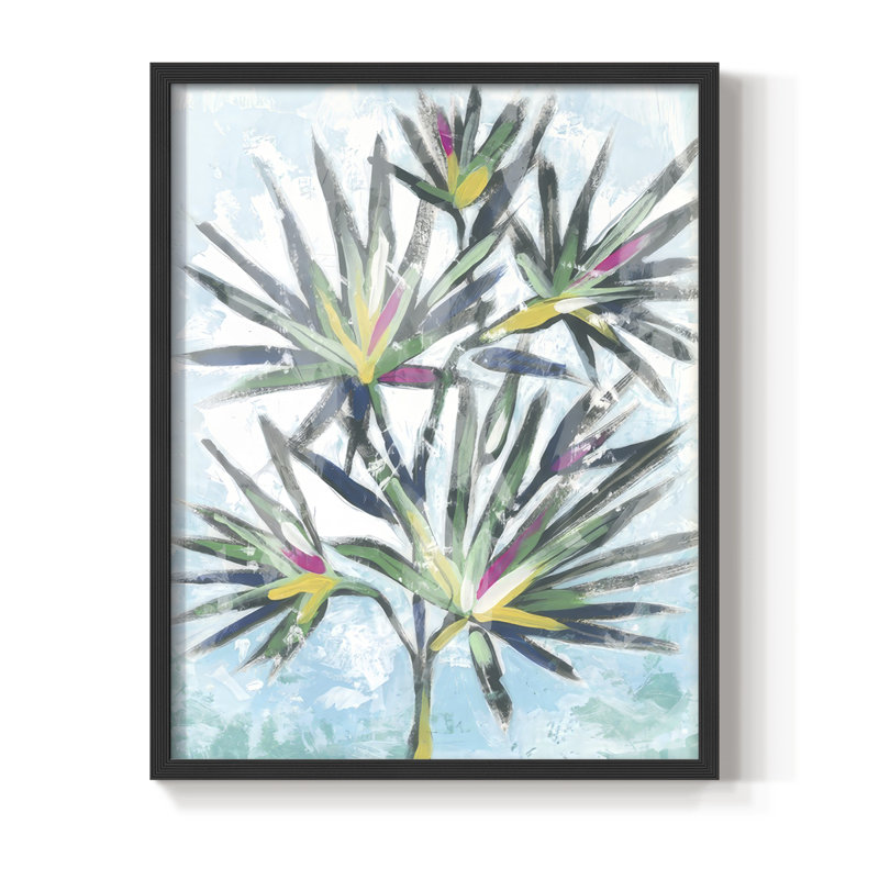 «Candy Palm Fresco III», H 30 po x l 24 po, Noir, noir, noir, noir