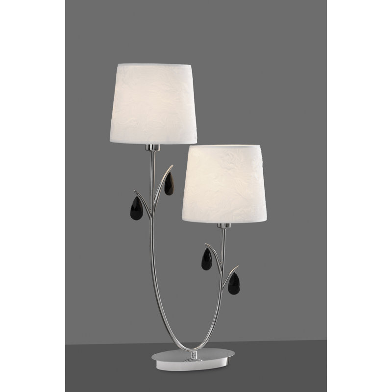 Downridge Metal Table Lamp, Polished Chrome