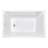 Acrylic Freestanding Bathtub ,Spacious rectangle Shape, Gloss White Finish, Chrome Overflow