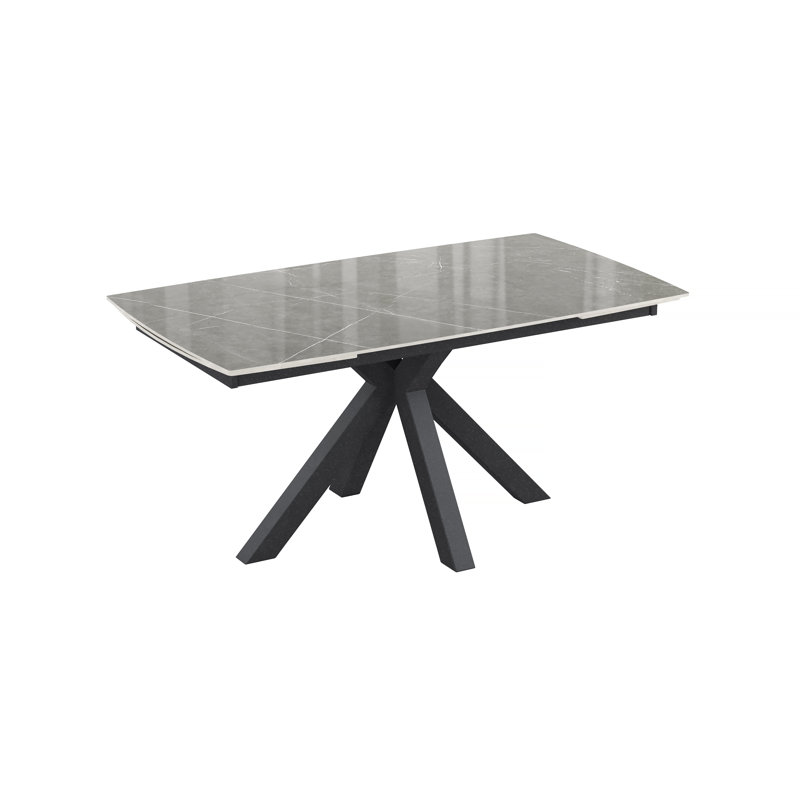 Baudilio 160-240 cm Ceramic Extending Dining Table, Grey