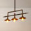 Luminaire suspendu vintage en métal à 3 têtes en métal avec abat-jour soucoupe Vintage