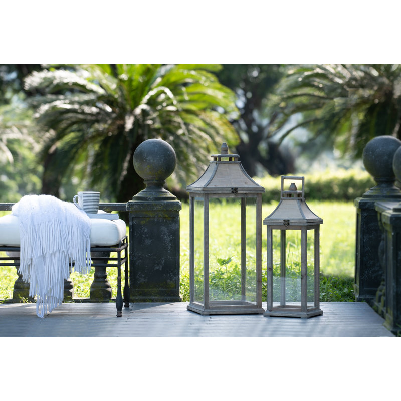 Lanterne de bougie en bois décorative, porte-lanterne ouragan