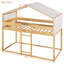 Lit superposé simple en bois avec tente-407549451