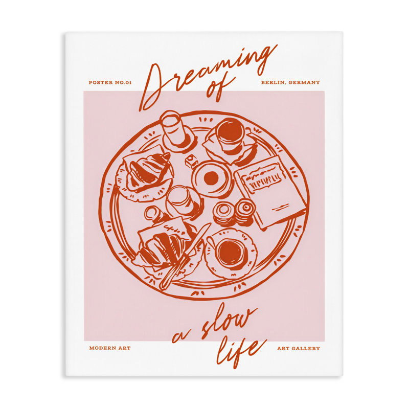 Toile rêvant d'une vie lente, design par The Prints Vibe, 48 x 36