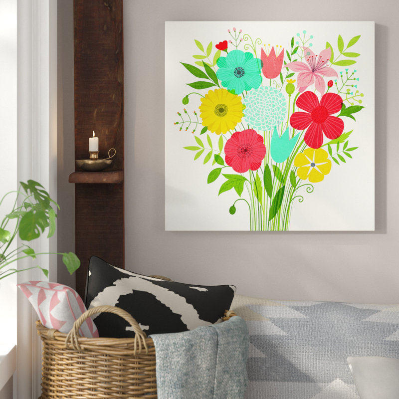 « seaside bouquet i », impression sur toile, H 18 po x l 18 po x P 1 po, Toile tendue