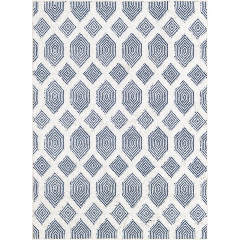 Chapdelaine Cotton Abstract Indoor Rug, Rectangle 4'5" x 6'