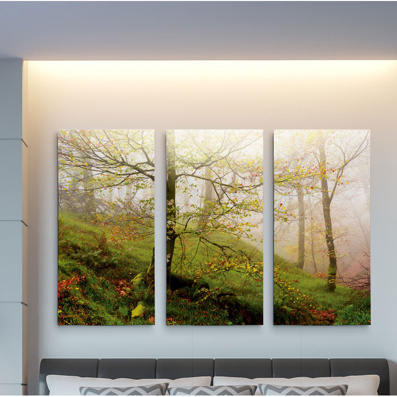 Un ressort ou automne de qualité supérieure-multi-pièces sur toile, H 24 po x l 36 po x P 1,5 po