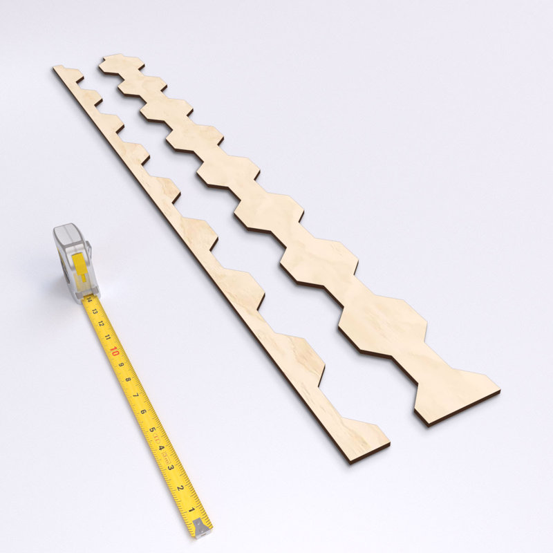 Pontiac Birch Adjustable Decorative Wood Slat Wall Panel Kit
