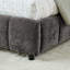 Très grand lit confortable avec tête de lit tapissier et tiroir efficace - Tissu chenille confortable gris foncé-2077200488