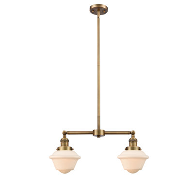 Luminaire suspendu linéaire à 2 lumières pour îlot de cuisine Calliope